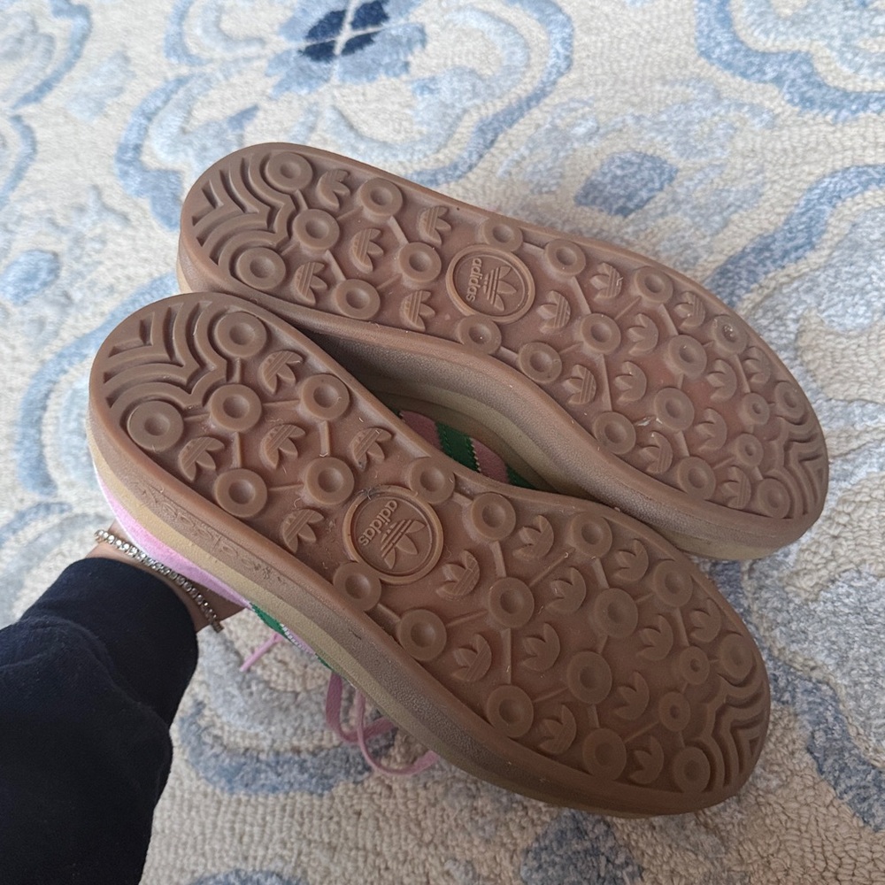 ADIDAS GAZELLE BOLD SHOES in True Pink / Green / Cloud White - Picture 5 of 7